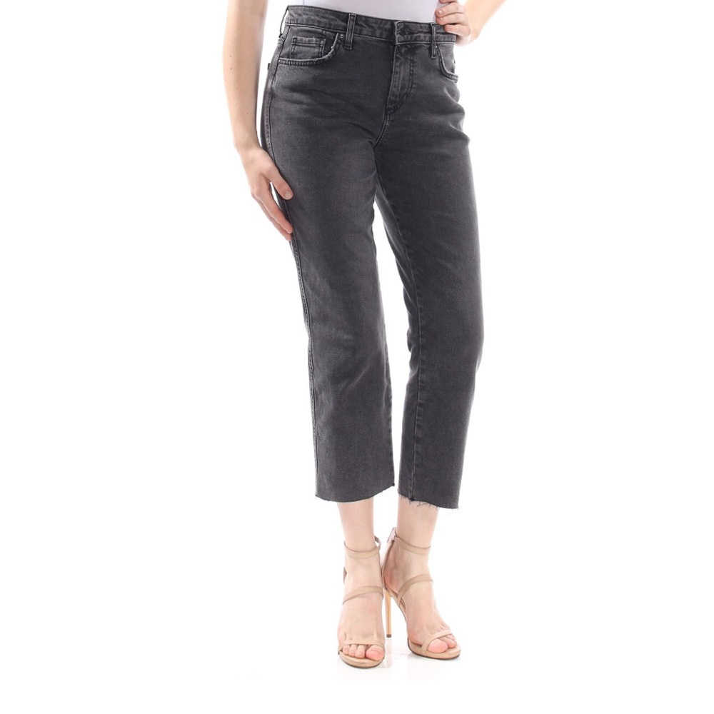 Free People Cropped Clean Girlfriend Jeans
